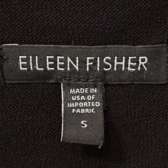 Eileen Fisher Washable Stretch Crepe Jacket Button Front Black Size Small - Picture 3 of 8